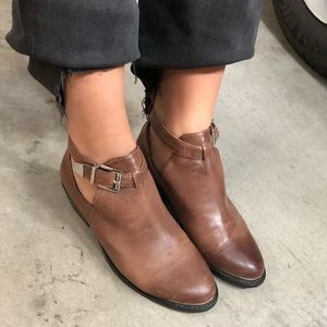 Leather Sol Sana cutout ankle boots